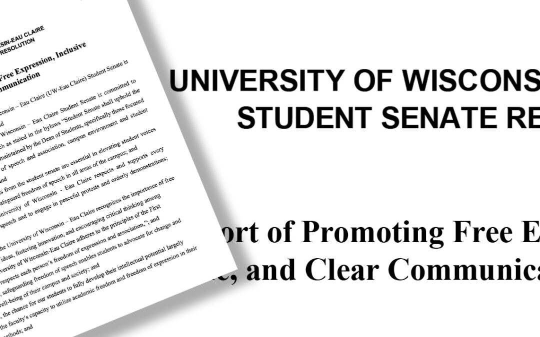 UWEC Free Speech Resolution Passes Student Senate